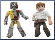 Rick / Zombie from Walking Dead - Minimates - Exclusives manufactured by Diamond Select [Loose]