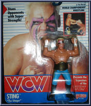 Sting (Blue Tights) from WCW - Series 1 - Released in US manufactured by Galoob [Front]