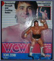 Tom Zenk (White Suit) from WCW - Series 1 - Released in US manufactured by Galoob [Front]