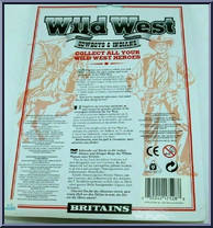 2 Horses / 4 Cowboys from Wild West - Carded manufactured by Britains [Back]