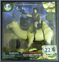 Military Figure (Soldier on Camel) from World Peacekeepers - Basic Series manufactured by M&C Toy Centre [Front]