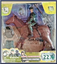 Military Figure (Soldier on Horseback) from World Peacekeepers - Basic Series manufactured by M&C Toy Centre [Front]