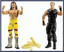Jake "The Snake" Roberts & Dean Ambrose from WWE Battle Packs - Series 30 manufactured by Mattel [Loose]