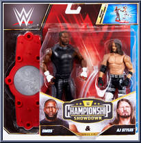 Omos / AJ Styles from WWE Championship Showdown - Series 10 manufactured by Mattel [Front]