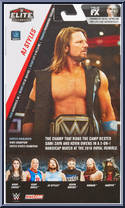 AJ Styles from WWE Elite Collection - Series  66 manufactured by Mattel [Back]