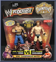 John Cena vs. Sheamus from WWE Flex Force - Championship Match manufactured by Mattel [Front]