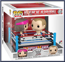 Bret "Hit Man" Hart and Shawn Michaels from WWE - Pop! Sets manufactured by Funko [Front]