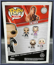 Rock (Black Shirt) from WWE - Pop! Vinyl Figures manufactured by Funko [Back]