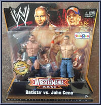 Batista vs. John Cena from WWE - Wrestlemania 26 (XXVI) manufactured by Mattel [Front]