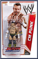 CM Punk from WWE - Series  18 - Raw Super Show manufactured by Mattel [Front]