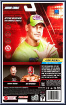 John Cena from WWE - Top Picks - 2022 manufactured by Mattel [Back]