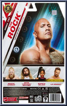 Rock from WWE - Series 141 manufactured by Mattel [Back]