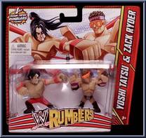Yoshi Tatsu / Zack Ryder from WWE Rumblers - 2-Packs manufactured by Mattel [Front]