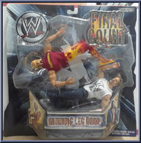 Running Leg Drop (Hulk Hogan / Triple H) from WWF Final Count - Basic Series manufactured by Jakks Pacific [Front]