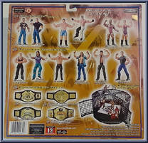 Steve Austin / Shawn Michaels from WWF - WrestleMania Recall manufactured by Jakks Pacific [Back]