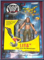 Lita from WWF Titan Tron Live - Stunt Action Superstars - Series 2 manufactured by Jakks Pacific [Front]
