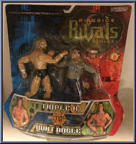 Triple H vs Kurt Angle from WWF Titan Tron Live - Ringside Rivals - Series 3 manufactured by Jakks Pacific [Front]