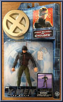 Cyclops (Civilian) from X-Men - Movie - Series 2 - Gold Stands manufactured by Toy Biz [Front]
