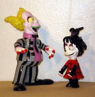 BeetleJuice & Lydia (Simpsons) Custom Action Figure