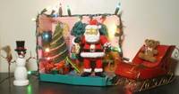 (BAD) SANTA Barney & Christmas Playset (Simpsons) Custom Action Figure
