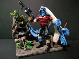 Apocalyptic Linus & Kite Eating Tree - D.T.A.R. J.E.#03 - Peanuts (WWE) Custom Action Figure [the whole Set Up]