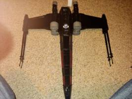 6 inch Black suited LUKE SKYWALKER w X WING FIGHTER (Star Wars) Custom Action Figure