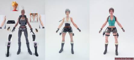 Lara Croft (Tomb Raider) Custom Action Figure [Lara Croft custom action figure before and after]