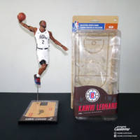 Kawhi Leonard LA Clippers "City Edition" Jersey - Custom McFarlane NBA (NBA) Custom Action Figure [The Klaw with his custom stand and card box]