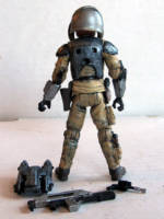 Busco Delv – Iktochi Mandalorian Warrior (Star Wars) Custom Action Figure [Rear View]