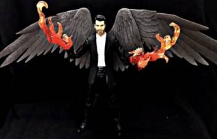 Lucifer Morningstar w/ Interchangeable Body n Accesories (DC Universe) Custom Action Figure [Fallen Angel Form]