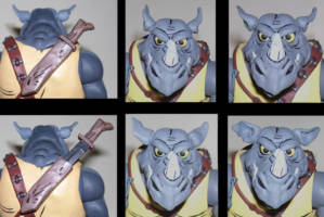 NECA Rocksteady and Bebop Modifications (Teenage Mutant Ninja Turtles) Custom Action Figure [The Many Faces of Rocksteady]