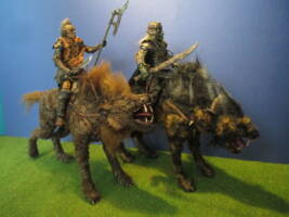 Warg with rider, Mad Max orc, custom of the toybiz figures. (Lord of the Rings) Custom Action Figure