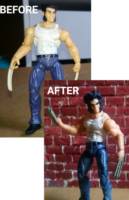 Wolverine - Civil clothes (Marvel Universe) Custom Action Figure [Before and after]