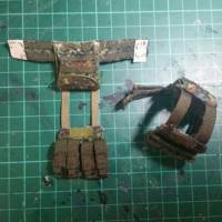 One 12th Scale. Tactical CLOTH equipment. Custom Made. (Modern Warfare) Custom Other [German Flecktarn Tactical Vests]