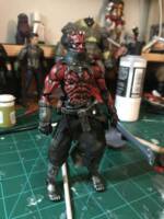 Nomad Maul (non canonical) (Star Wars) Custom Action Figure [Gear off front view]
