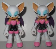 Rouge the Bat (twice) (Sonic) Custom Action Figure