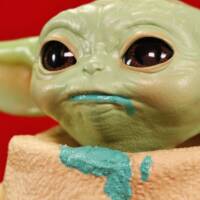 Baby Yoda (Macaron revolt) From the episode "The Siege" (Star Wars) Custom Action Figure