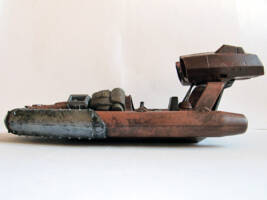 Shaba Kingdo -Skrilling Bounty Hunter & Wasteland Speeder (Star Wars) Custom Action Figure [Left View Speeder]