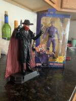 The Shadow - Lamont Cranston (Shadow) Custom Action Figure [Custom NECA scale The Shadow next to NECA’s Phantom]