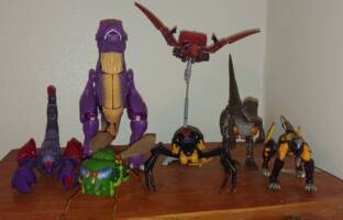 Terrorsaur version 2 with figure flight stand (Transformers - Beast Wars) Custom Action Figure
