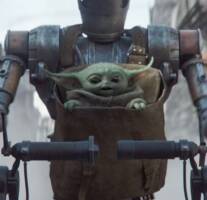 Grodu (the child) with IG-11 (Mandalorian) Custom Action Figure