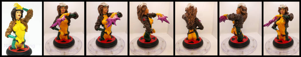 Rogue - Dynamic Forces Bust Customized with Gambit's Power (X-Men) Custom Statue / Bust