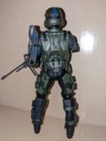 Kojo "Romeo" Agu (Halo) Custom Action Figure [Back view]