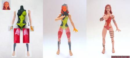 Poison Ivy (Autumn) (Batman) Custom Action Figure [Poison Ivy (Autumn) custom action figure before and after]