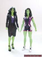 She-Hulk (Lawyer) (Marvel Legends) Custom Action Figure [She-Hulk (lawyer) custom action figure comparison with superhero She-Hulk]