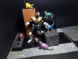 Mighty Morphin Meower Cat Rangers (Power Rangers) Custom Action Figure