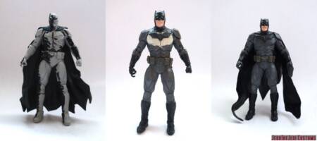 Batman (Page Punchers mod) (DC Multiverse) Custom Action Figure [Batman Page Punchers repainted custom action figure before and after]