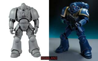 Eavy Metal style Classic Ultramarine (Warhammer) Custom Action Figure [Before and After]