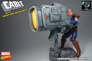 Cable with Omega one Pulse Rifle (X-Men) Custom Action Figure