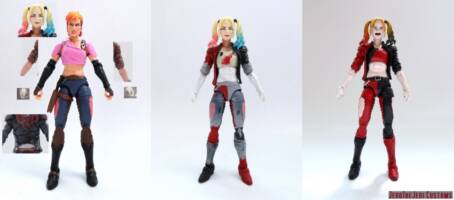 Harley Quinn (Batman) Custom Action Figure [Harley Quinn custom action figure before and after]